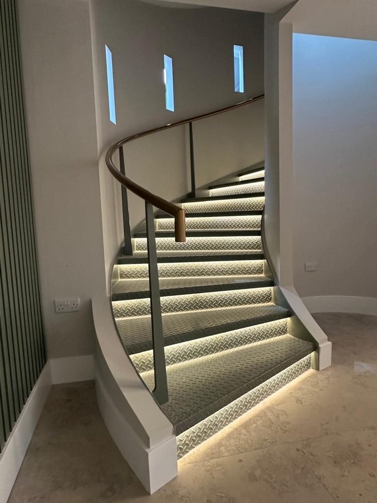 Architectural Feature Stairs with Integrated LED Lighting