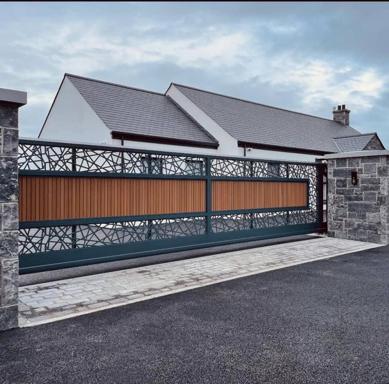 Architectural Timber Infills Sliding Gate