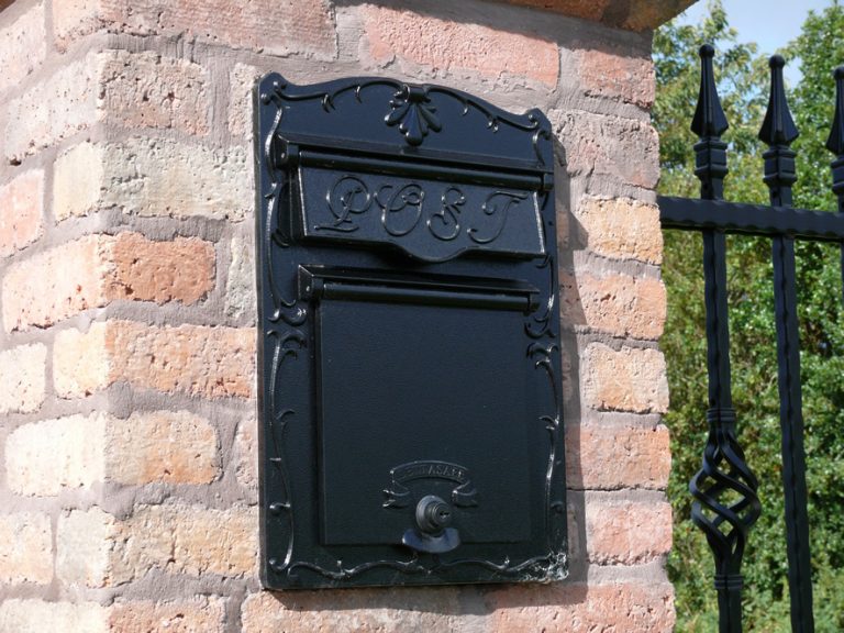 Integrated Ornate Cast-Iron Post Boxes