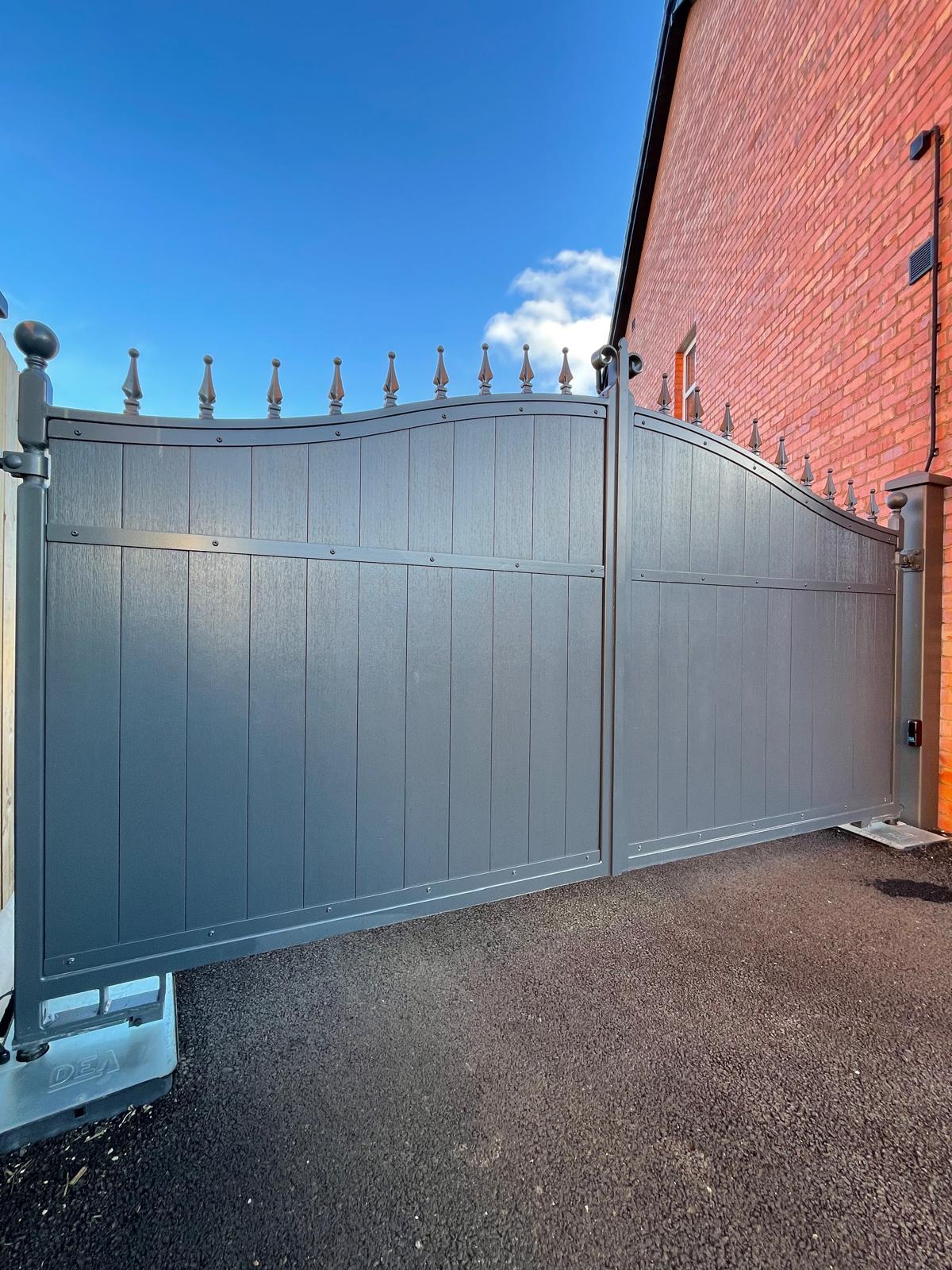 Metal Frame + Composite Wood Infill Gate