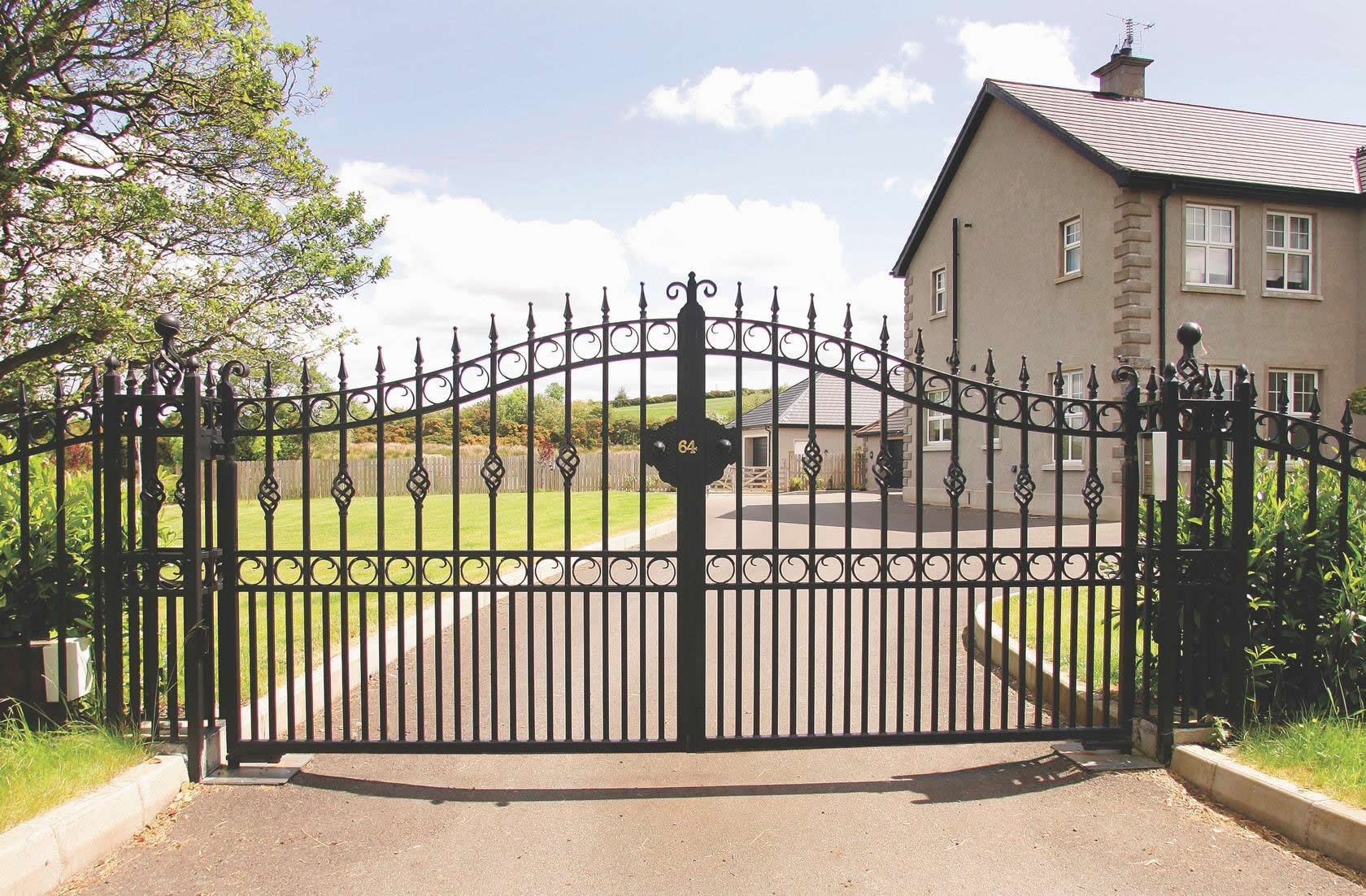 Ornamental Arched Driveway Gate
