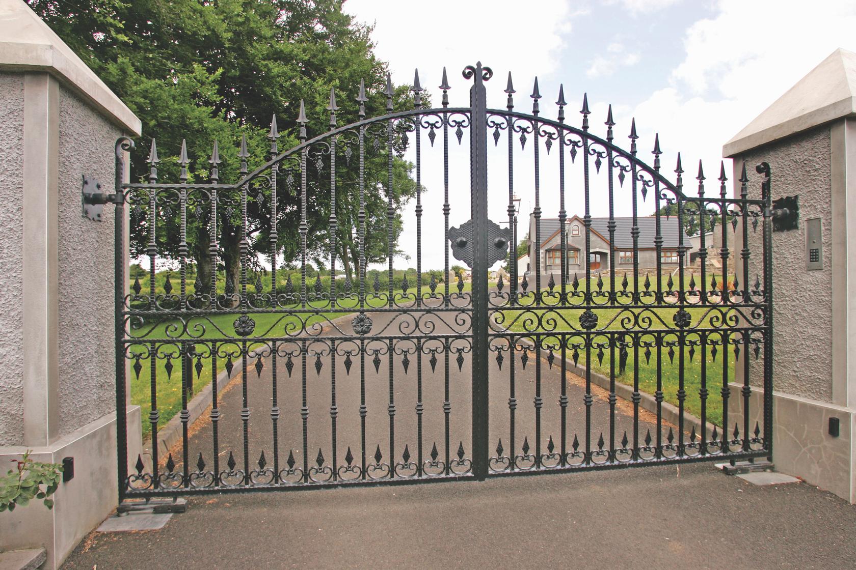 Luxury Arched Wrought-Iron Swing Gates