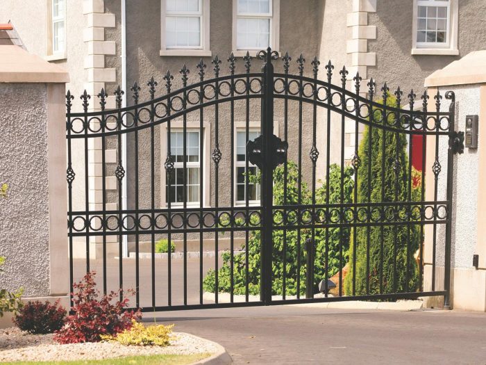 Classic Arched Wrought-Iron Estate Gates