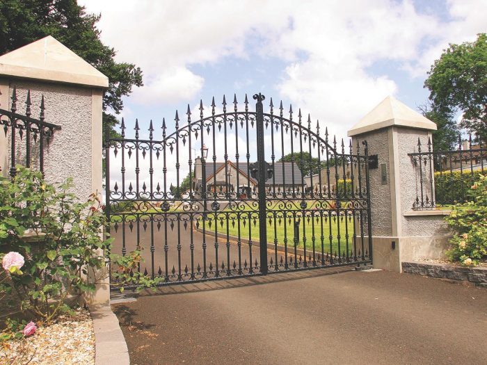 Ornate Arched Double-Swing Estate Gates