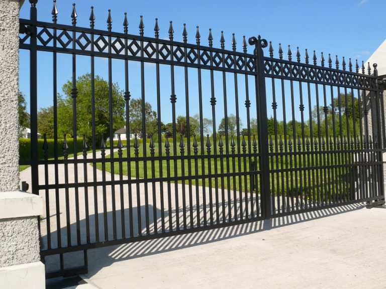 Architectural Estate Gates and Railing Detail