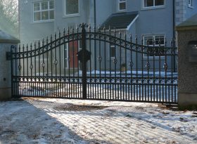 Heavy-Duty Sliding Wrought Iron Estate Gates