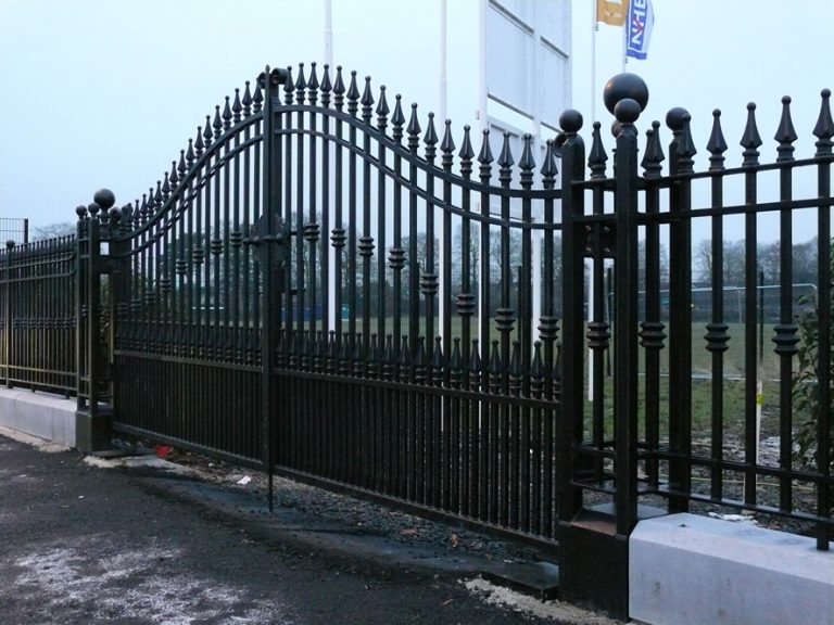 Industrial-Grade Arched Perimeter Gate