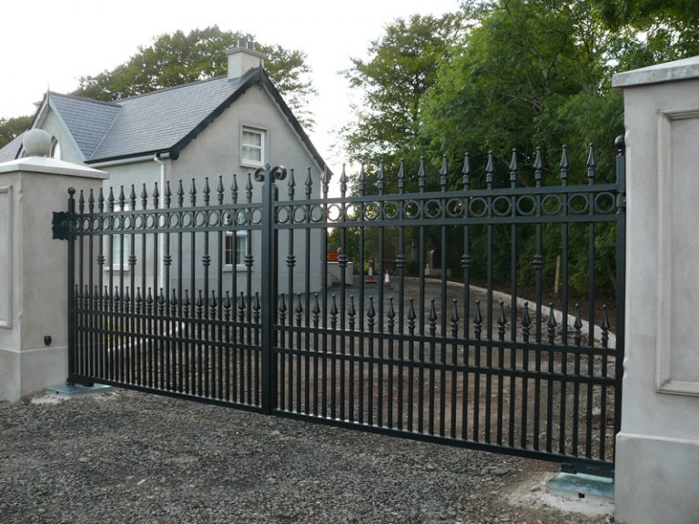 Premium Wrought Iron Estate Gates with Circular Motif