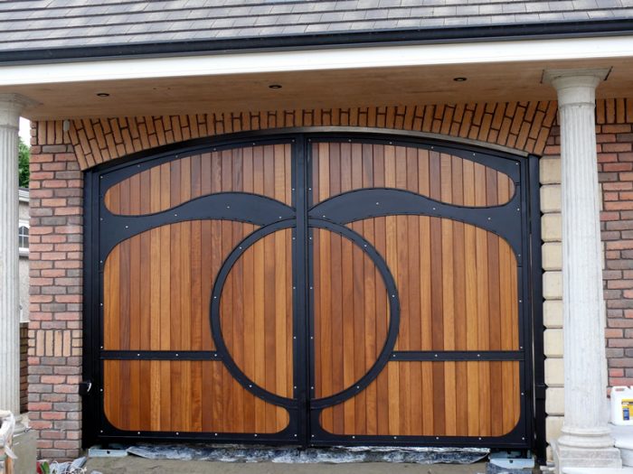 Designer Timber and Steel Circular Entrance Gates
