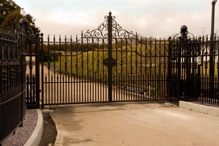 Bespoke Filigree Peak Wrought Iron Gates