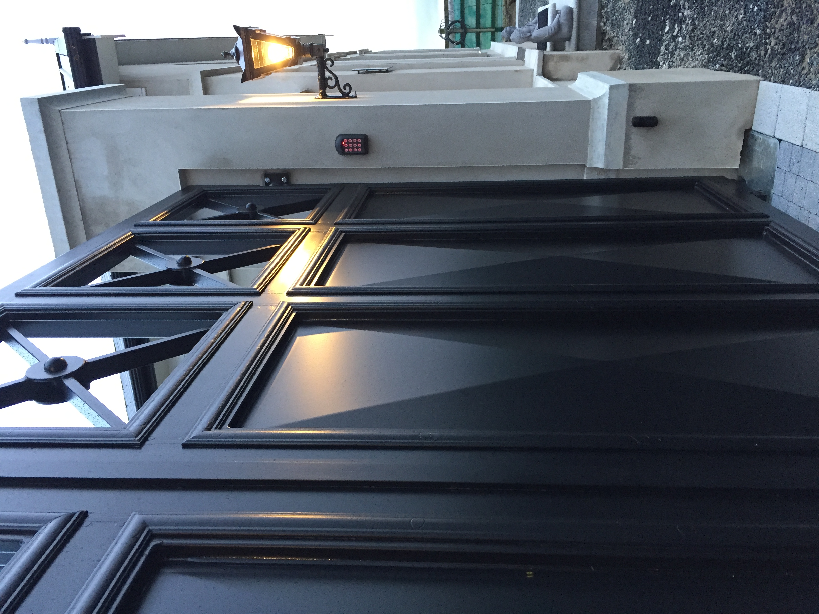 Bespoke Luxury Timber Gates with Diamond Panel Detailing