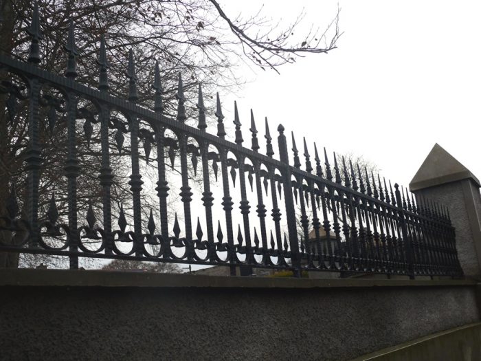 Ornate Victorian-Style Wrought Iron Wall Railings