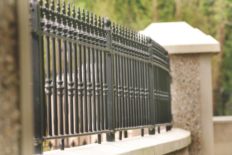 Bespoke Curved Wrought Iron Perimeter Railings