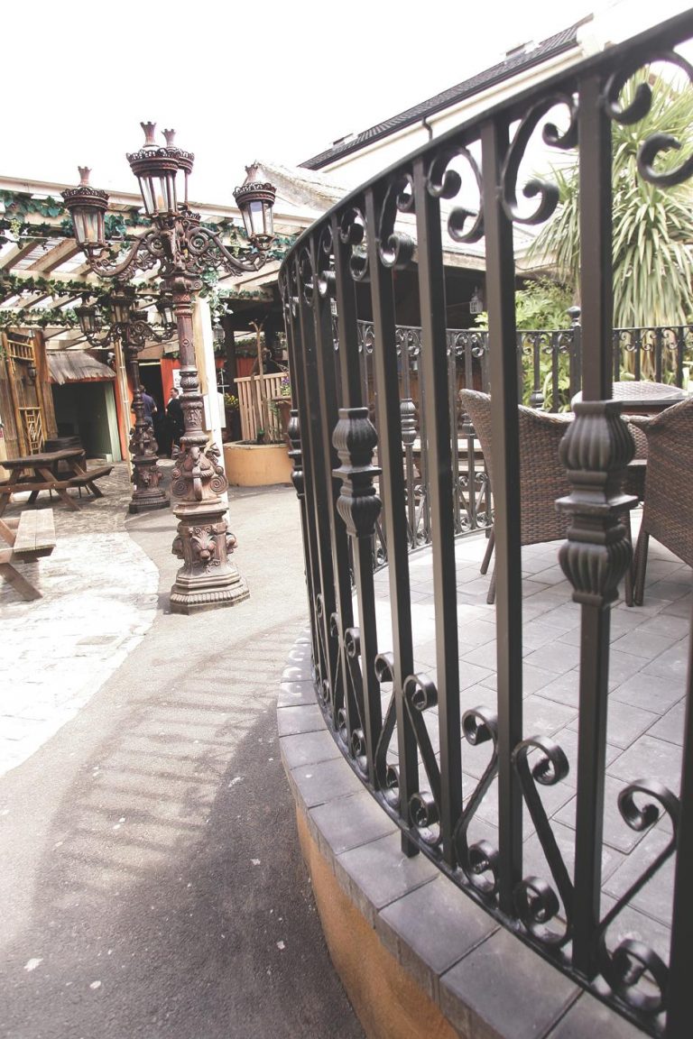 Gemini said Ornate Curved Wrought Iron Balcony Railings with Scroll Detailing