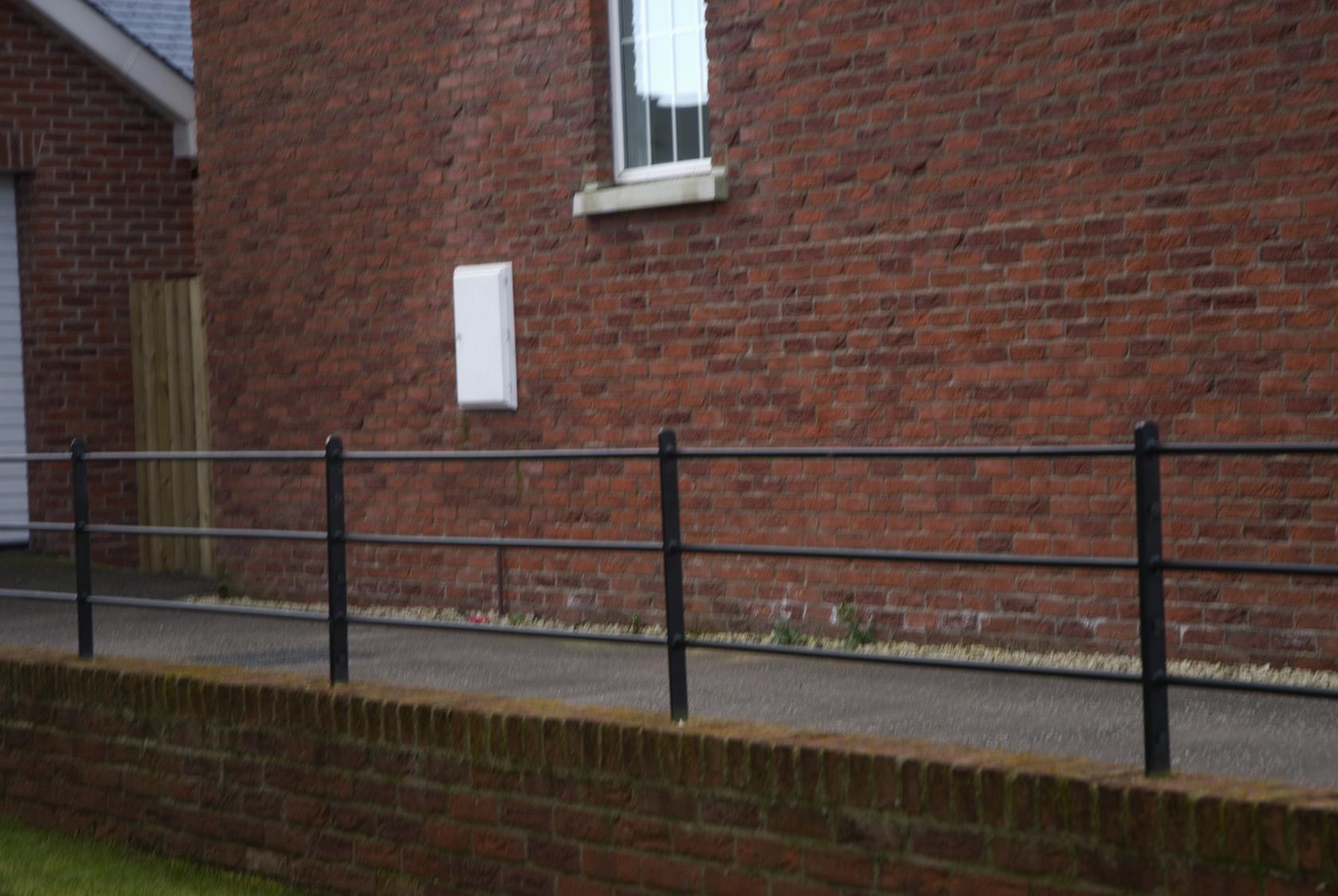 Minimalist Steel Post and Rail Perimeter Railings