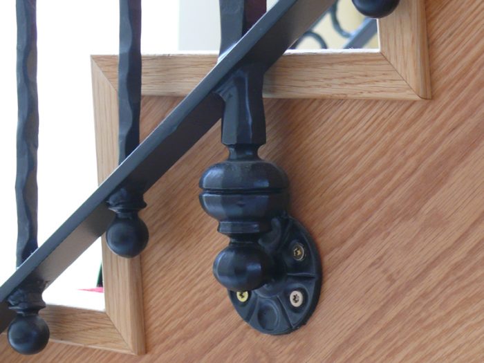 Bespoke Wrought Iron Handrail Mount Detailing
