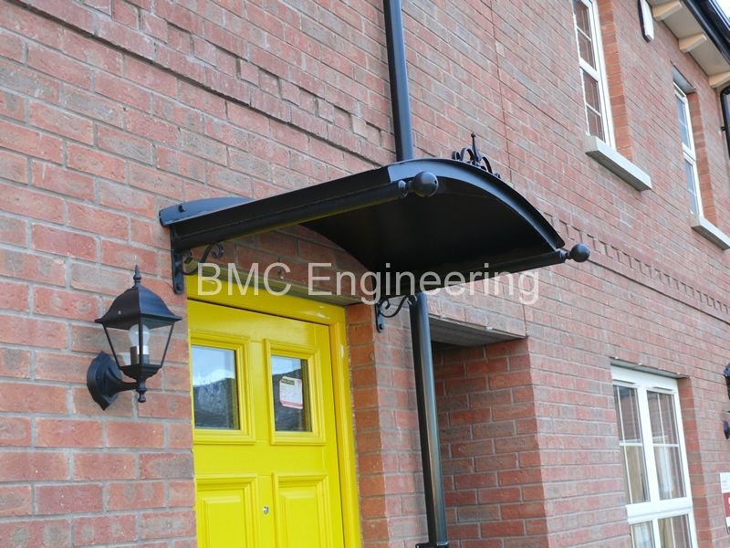 Victorian-Style Wrought Iron Door Canopy
