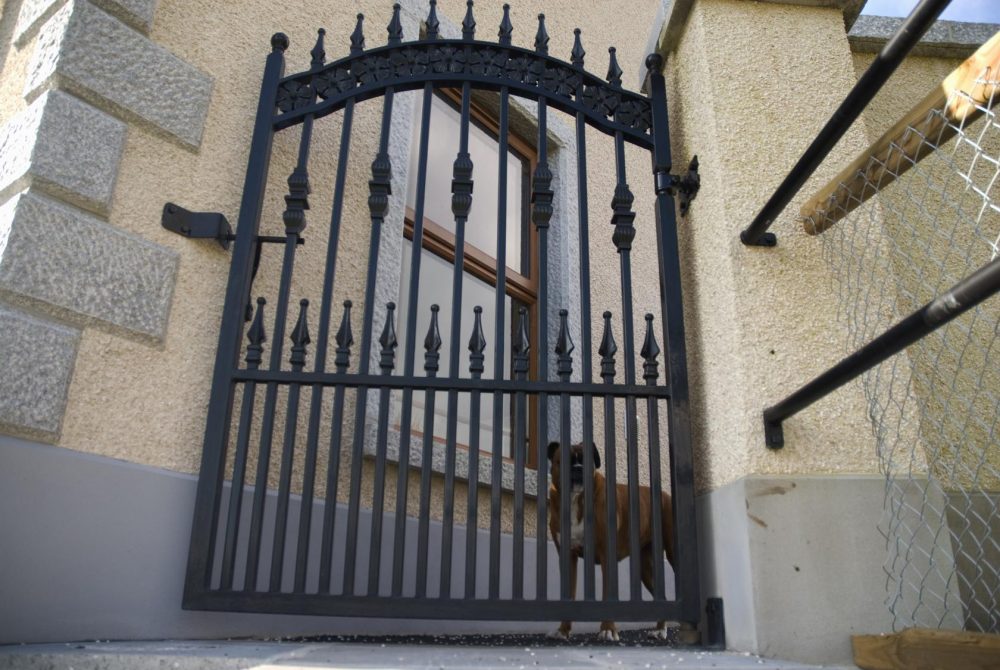 Ornate Wrought Iron Pedestrian Gate