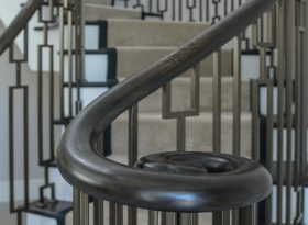 Geometric Balustrade for Curved Concrete Staircase