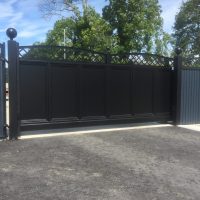 DG-012-A Black Modern Grey Aluminium & Composite Gates